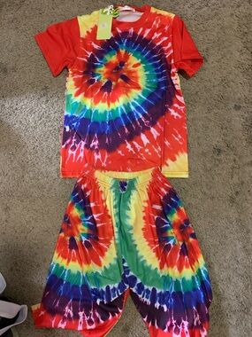 Kids Tie-Dye Pajama Set - Multicolor Comfortable Sleepwear